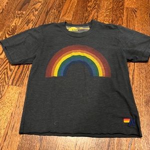 Adult XS Aviator Nation Rainbow Tee shirt
